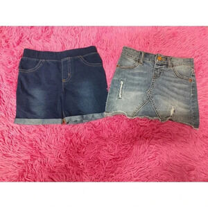 Girls Jean Skort / Shorts Size 6/6X Bundle